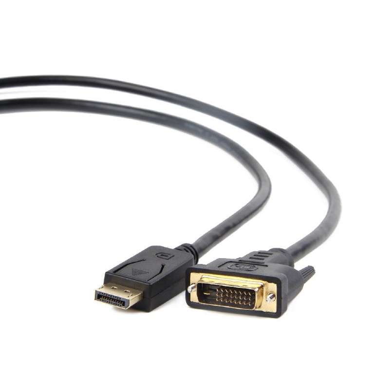 CABLU video GEMBIRD, adaptor DisplayPort (T) la DVI-D DL (T), 1.8m, rezolutie maxima Full HD (1920 x 1080) la 60Hz, negru, "CC-DPM-DVIM-6" (include TV 0.18lei)