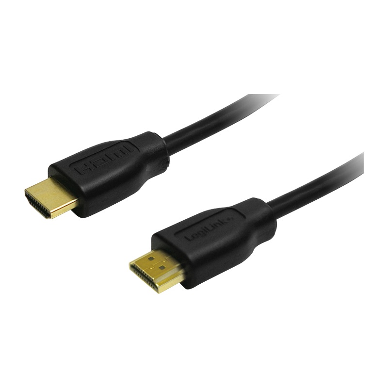 CABLU video LOGILINK, HDMI (T) la HDMI (T), 1m, conectori auriti, rezolutie maxima 4K UHD (3840 x 2160) la 30 Hz, negru, "CH0035" (include TV 0.06 lei)