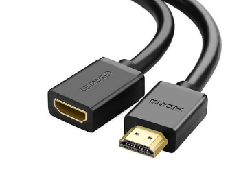CABLU video Ugreen, "HD107" adaptor HDMI (T) la HDMI (M), rezolutie maxima 4K UHD (3840 x 2160) la 60 Hz, conectori auriti, 2m, negru "10142" (include TV 0.15 lei) - 6957303811427