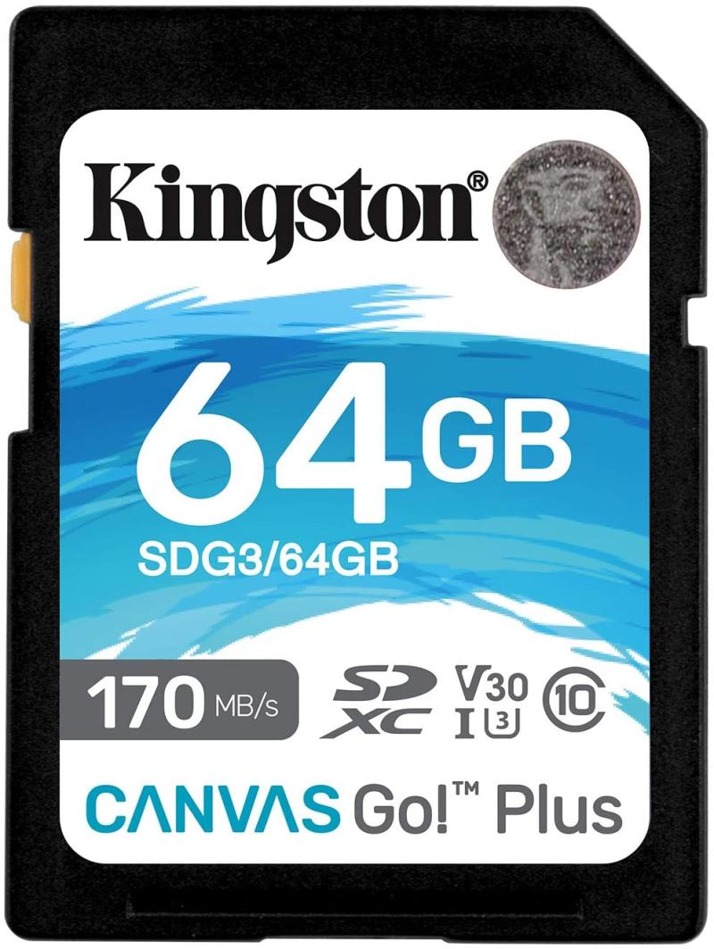 CARD MicroSD KINGSTON, 64 GB, MicroSD, clasa 10, standard UHS-I U3, "SDG3/64GB" (include TV 0.03 lei)