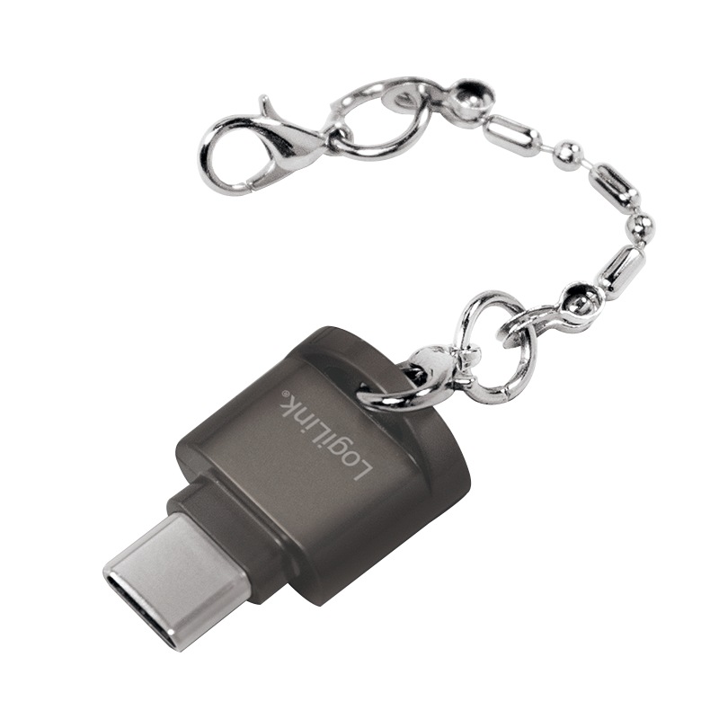 CARD READER extern LOGILINK, interfata USB Type C, citeste/scrie: micro SD; plastic, negru, "CR0039" (include TV 0.18lei)