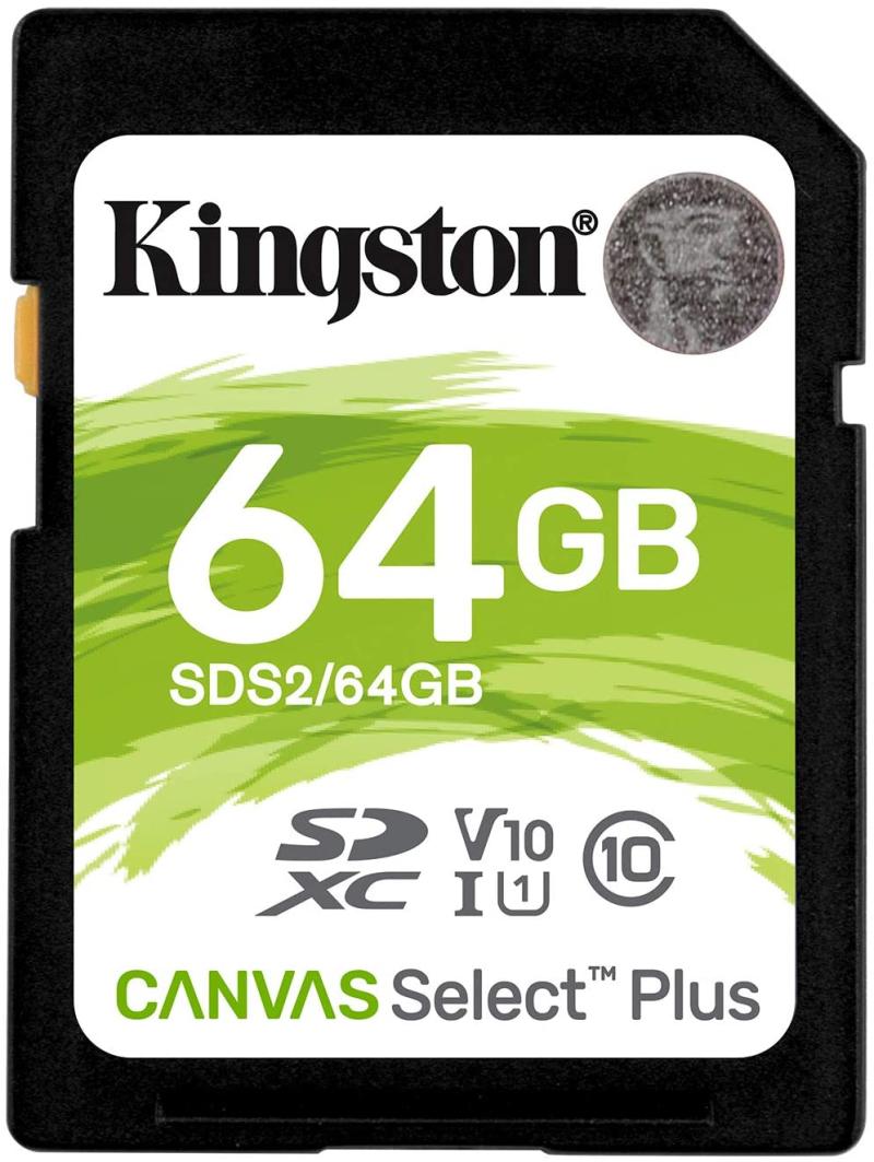 CARD SD KINGSTON, 64 GB, SDHC, clasa 10, standard UHS-I U1, "SDS2/64GB" (include TV 0.03 lei)