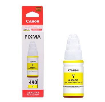 Cartus Cerneala Original Canon Yellow, GI-490Y, pentru G1400|G2400|G3400 , 135ml, incl.TV 0 RON, "BS0666C001AA"