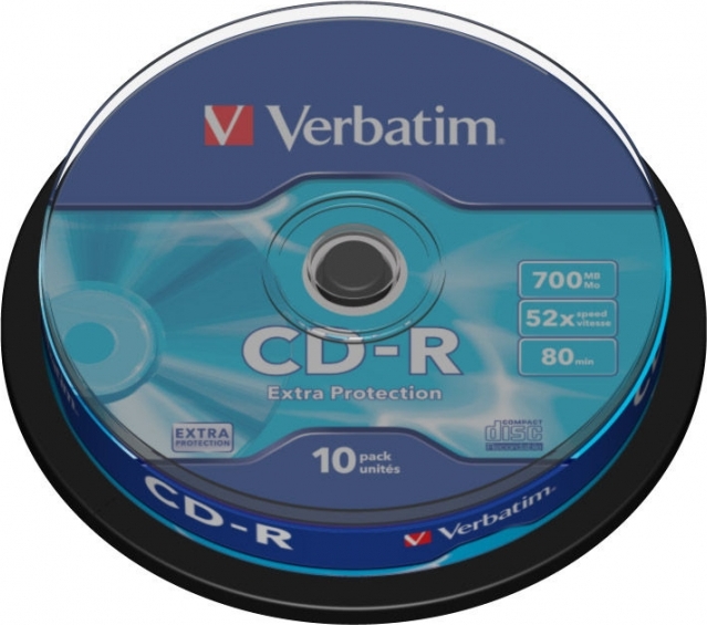 CD-R VERBATIM  700MB, 80min, viteza 52x,  10 buc, spindle, "43437" 7235