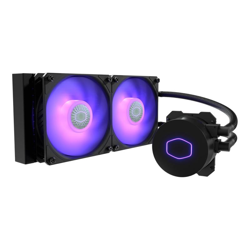 COOLER COOLER MASTER, skt. universal, racire cu lichid, vent. 120 mm x 2, 1800 rpm, LED RGB ,"MLW-D24M-A18PC-R2" (include TV 1.75 lei)