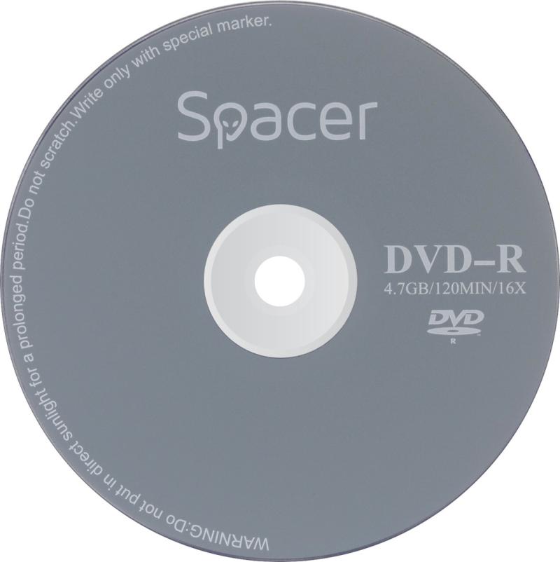 DVD-R SPACER  4.7GB, 120min, viteza 16x,  1 buc, plic, "DVDR01" 8115 001 001 157227.0