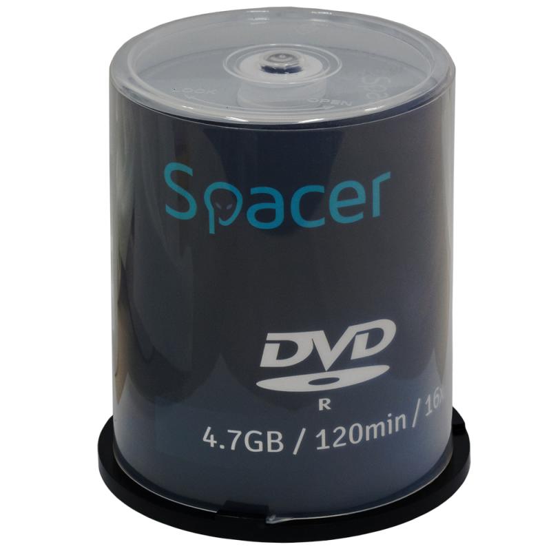 DVD-R SPACER  4.7GB, 120min, viteza 16x, 100 buc, spindle, "DVDR100"