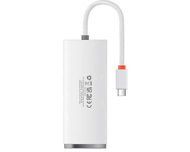 HUB extern Baseus Lite, porturi USB: USB 3.0 x 4, conectare prin USB Type-C, lungime 0.25m, alb, "WKQX030302" (include TV 0.8lei) - 6932172606251