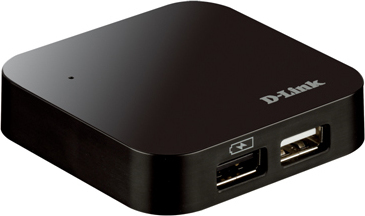 HUB extern D-LINK, porturi USB: USB 2.0 x 4, conectare prin USB 2.0, alimentare retea 220 V, negru, "DUB-H4" (include TV 0.8lei)