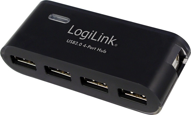 HUB extern LOGILINK, porturi USB: USB 2.0 x 4, conectare prin USB 2.0, alimentare retea 220 V, negru, "UA0085"  (include TV 0.8lei)