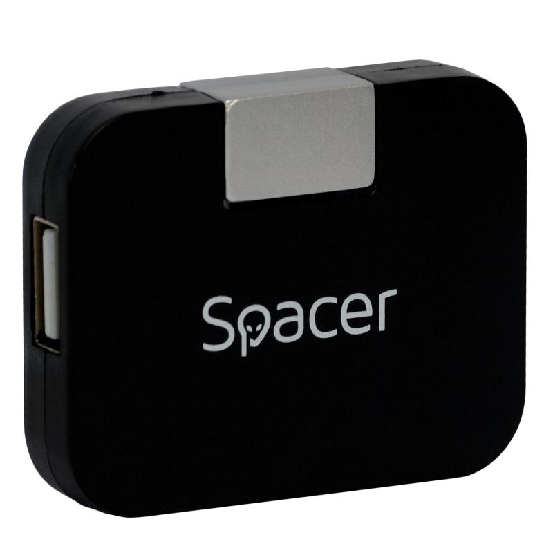 HUB extern SPACER, porturi USB: USB 2.0 x 4, conectare prin USB 2.0, negru, "SPH-316" (include TV 0.8lei)