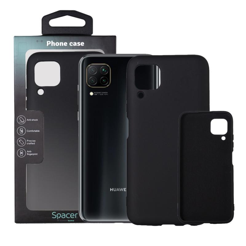 HUSA SMARTPHONE Spacer pentru Huawei P 40 Lite, grosime 2mm, material flexibil silicon + interior cu microfibra, negru "SPPC-HU-P-40L-SLK"