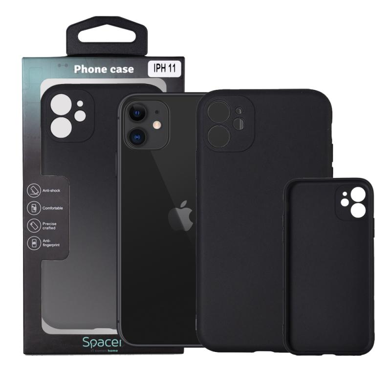 HUSA SMARTPHONE Spacer pentru Iphone 11, grosime 1.5mm, material flexibil TPU, negru "SPPC-AP-IP11-TPU"
