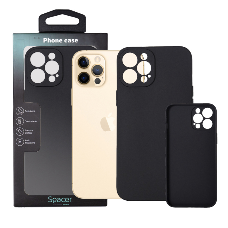 HUSA SMARTPHONE Spacer pentru Iphone 13 Pro Max, grosime 1.5mm, material flexibil TPU, negru "SPPC-AP-IP13PM-TPU"