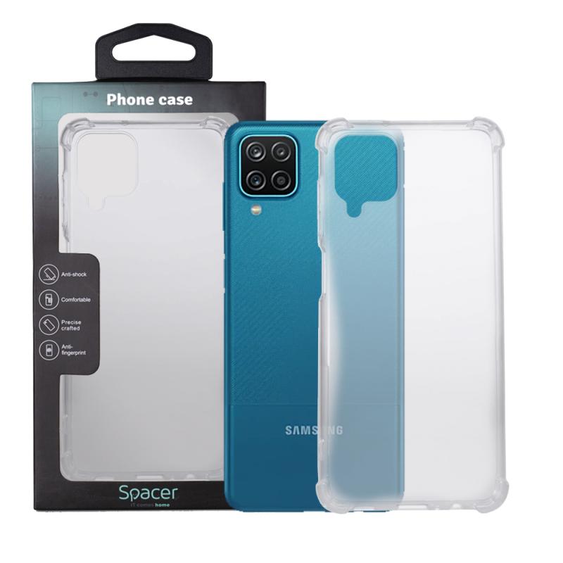 HUSA SMARTPHONE Spacer pentru Samsung Galaxy A12, grosime 1.5mm, protectie suplimentara antisoc la colturi, material flexibil TPU, transparenta "SPPC-SM-GX-A12-CLR"