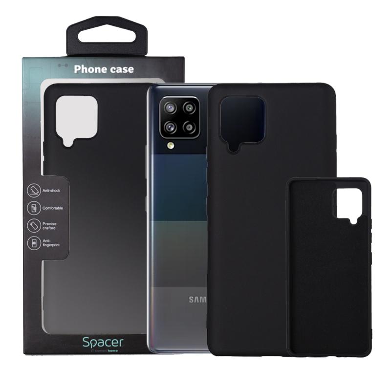 HUSA SMARTPHONE Spacer pentru Samsung Galaxy A42, grosime 2mm, material flexibil silicon + interior cu microfibra, negru "SPPC-SM-GX-A42-SLK"