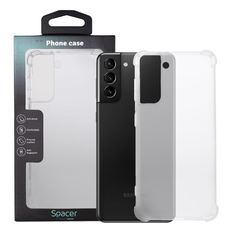 HUSA SMARTPHONE Spacer pentru Samsung Galaxy S21 Plus, grosime 1.5mm, protectie suplimentara antisoc la colturi, material flexibil TPU, transparenta "SPPC-SM-GX-S21P-CLR"