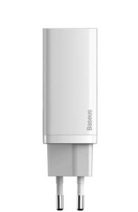 INCARCATOR retea Baseus GaN2 Lite, Quick Charge 65W, 1 x USB 5V/3A, 1 x USB Type-C 5V/3A, alb "CCGAN2L-B02" (include timbru verde 0.75 lei) - 6953156232945