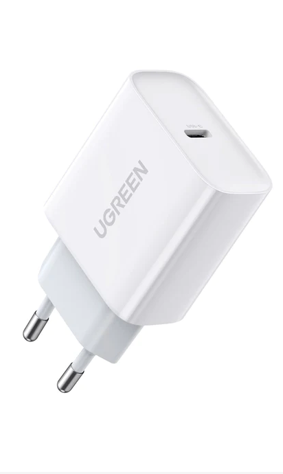INCARCATOR retea Ugreen, "CD137" Quick Charge 20W, 1 x USB Type-C 5V/3A, alb "60450" (include timbru verde 0.75 lei) - 6957303864508