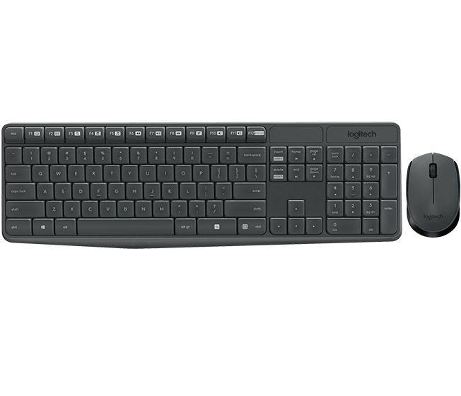 KIT wireless LOGITECH, tastatura wireless multimedia + mouse wireless 3 butoane, black, "MK235" "920-007931"  (include TV 0.8lei)