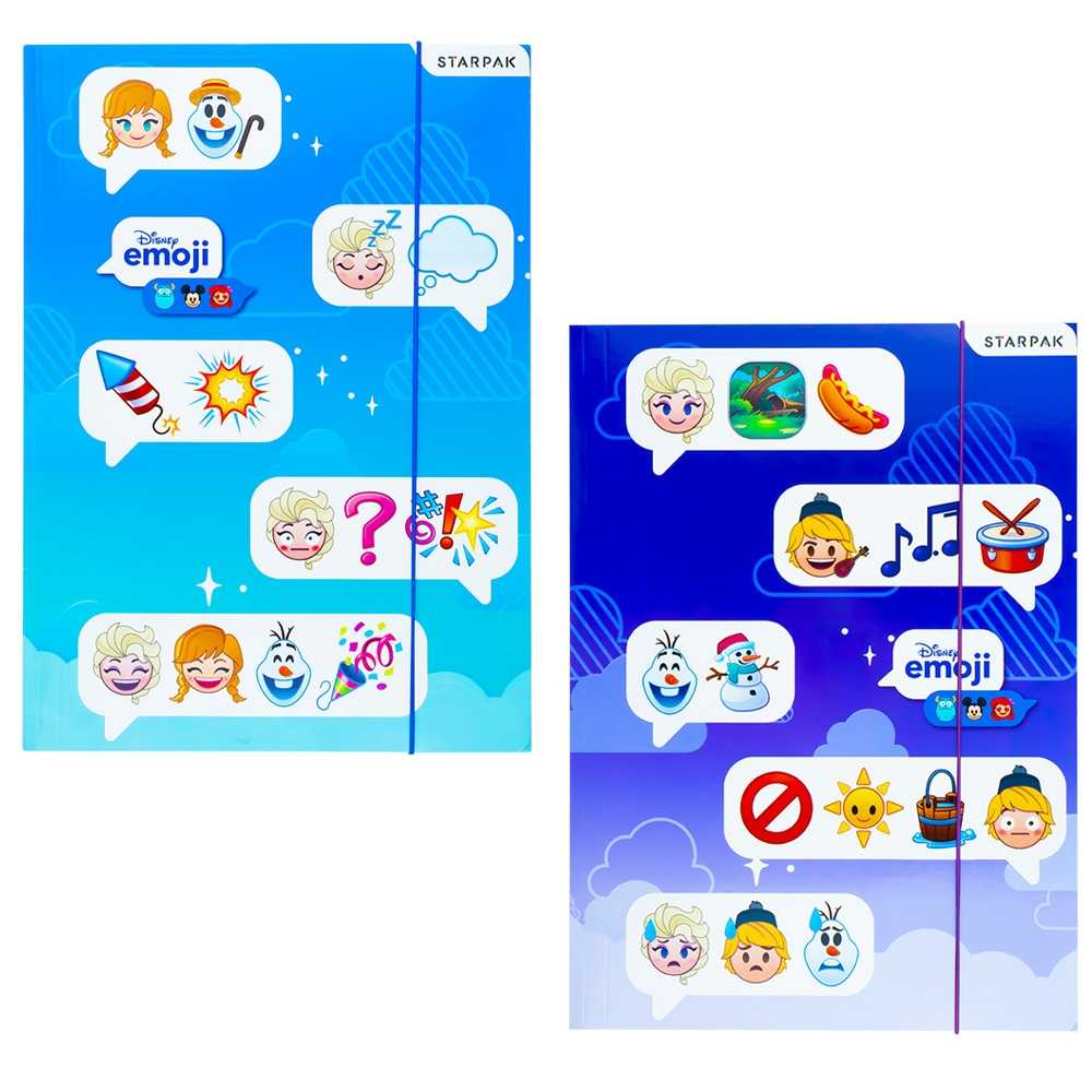 Mapa A4 cu elastic, carton Emoji Frozen - STARPAK