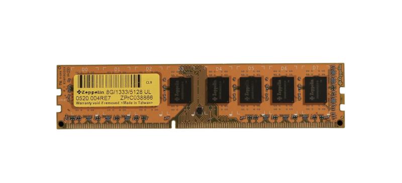 Memorie DDR  Zeppelin DDR3 8 GB, frecventa 1333 MHz, 1 modul, "ZE-DDR3-8G1333-b"
