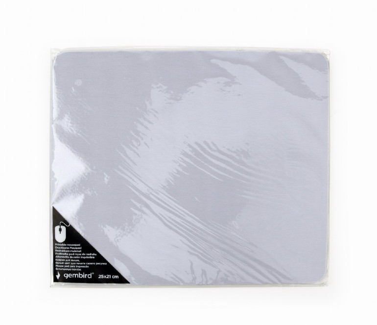 MousePAD GEMBIRD, cauciuc si material textil, 250 x 210 x 3 mm, printabil, alb, "MP-PRINT-M"