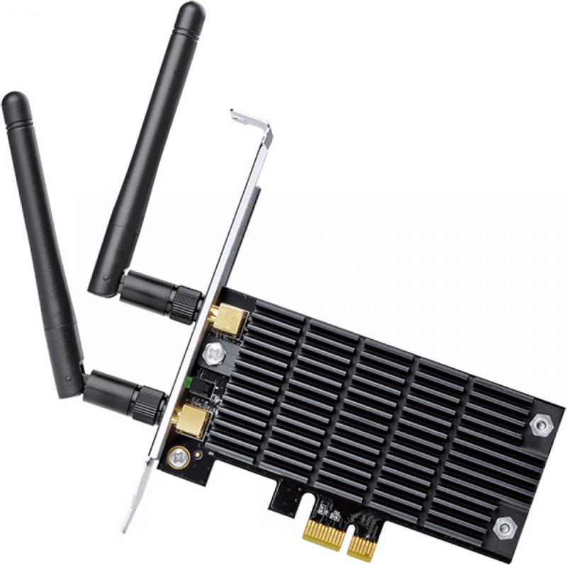 PLACA RETEA TP-LINK AC1300, intern wireless 2.4 GHz | 5 GHz, PCI-E, port, 867 Mbps, antena externa detasabila x 2, "Archer T6E"