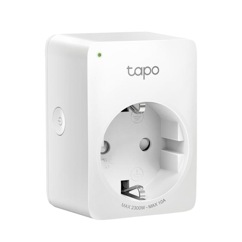PRIZA inteligenta TP-LINK, Schuko x 1, conectare prin Schuko (T), 10 A, programare prin smartphone, Bluetooth, WiFi, alb "Tapo P100(1-pack)" (include TV 0.18lei)