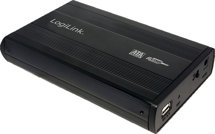RACK extern LOGILINK, extern pt. HDD, 3.5 inch, S-ATA, interfata PC USB 2.0, aluminiu, negru, "UA0082" (include TV 0.8lei)