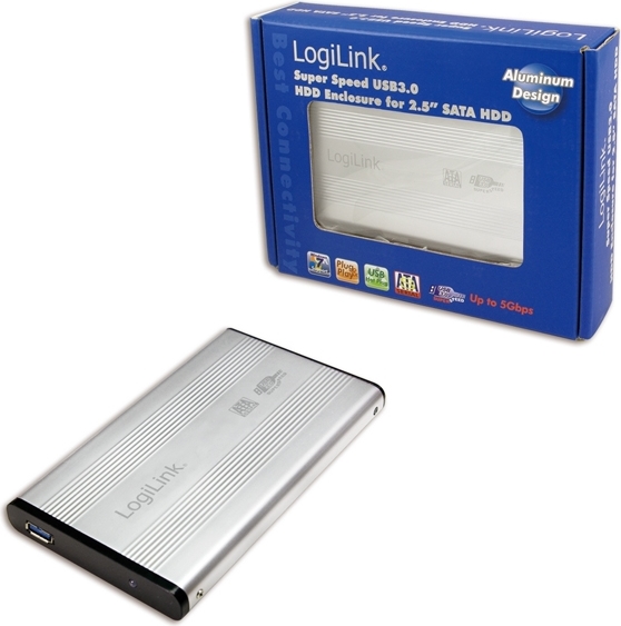 RACK extern LOGILINK, pt HDD/SSD, 2.5 inch, S-ATA, interfata PC USB 3.0, aluminiu, argintiu, "UA0106A" (include TV 0.8lei)