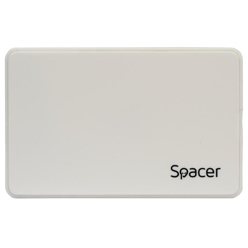 RACK extern SPACER, pt HDD/SSD, 2.5 inch, S-ATA, interfata PC USB 3.0, plastic, Alb, "SPR-25612W" (include TV 0.8lei)