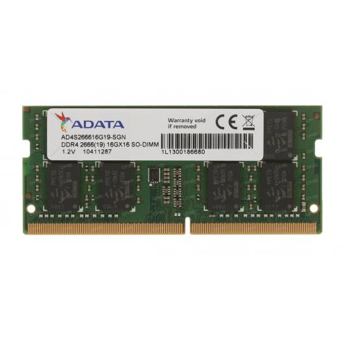 SODIMM Adata, 4GB DDR4, 2666 MHz, "AD4S26664G19-SGN"
