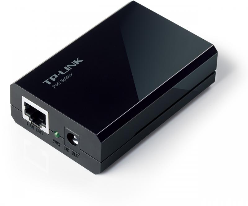 SPLITTER PoE TP-LINK 2 porturi Gigabit, compatibil IEEE 802.3af, alimentare 5V/12V, carcasa plastic "TL-PoE10R" (include TV 1.75lei)