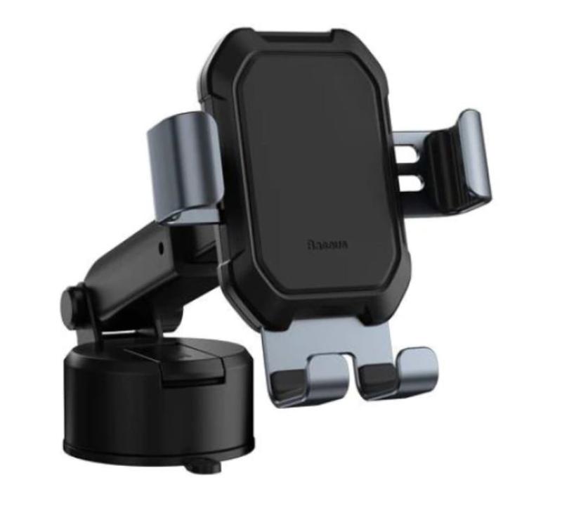 SUPORT AUTO Baseus Simplism pt. SmartPhone, fixare parbriz sau bord prin ventuza, metalic, negru "SUYL-TK01" - 6953156226326