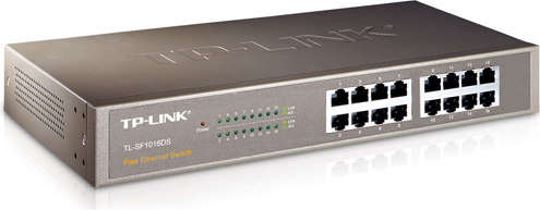 SWITCH TP-LINK 16 porturi 10/100Mbps. carcasa metalica "TL-SF1016DS" (include TV 1.75lei)