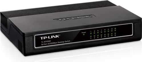 SWITCH TP-LINK 16 porturi 10/100Mbps, carcasa plastic "TL-SF1016D" (include TV 1.75lei)