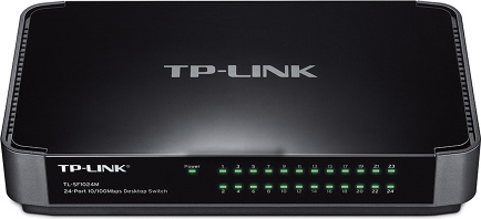 SWITCH TP-LINK 24 porturi 10/100Mbps, carcasa plastic "TL-SF1024M" (include TV 1.75lei)