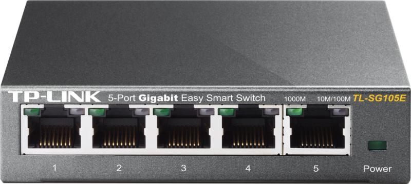 SWITCH TP-LINK  5 porturi Gigabit. carcasa metalica "TL-SG105E" (include TV 1.75lei)
