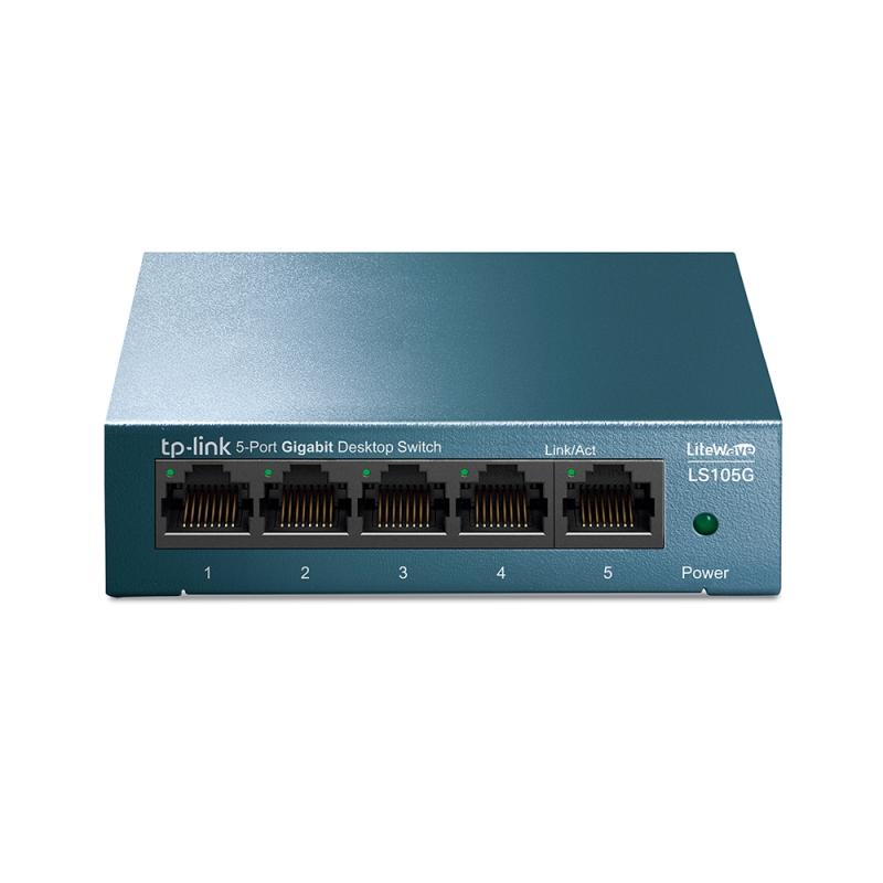 SWITCH TP-LINK  5 porturi Gigabit LiteWave carcasa metalica "LS105G" (include TV 1.75lei)