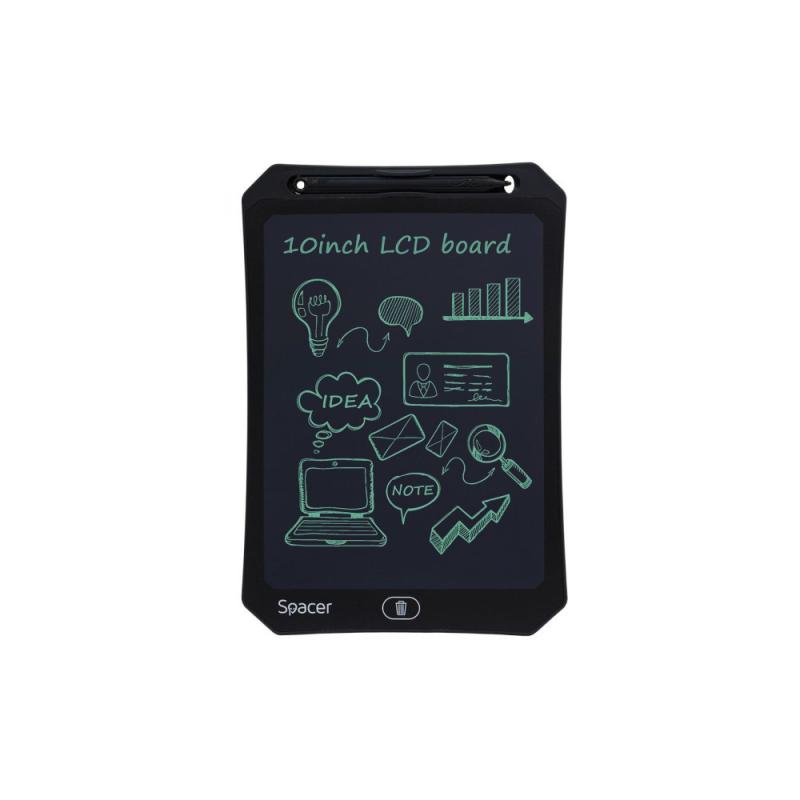 TABLETA LED SPACER pentru scris si desenat, interactiva, e-learning, 10 display, black, baterie CR2025 "SPTB-LED-10"   (include TV 0.8lei)