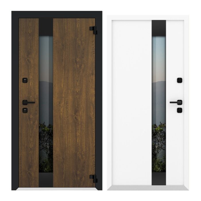 COLECTIA NATURE  - Usa exterior aluminiu ,AG6003NA, izolatie termica 0.6W/mpK , izolatie fonica 45 dB , rezistenta apa , soare , vant certificata , dimensiuni 860, 960x2050 mm, totuldespreusi.ro
