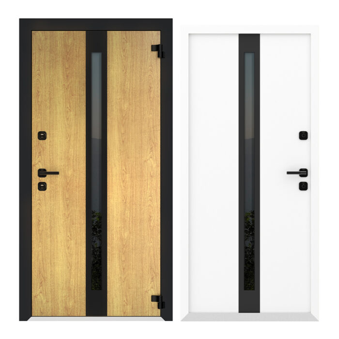 COLECTIA NATURE  - Usa exterior aluminiu ,AG6007NA, izolatie termica 0.6W/mpK , izolatie fonica 45 dB , rezistenta apa , soare , vant certificata , dimensiuni 860, 960x2050 mm, totuldespreusi.ro