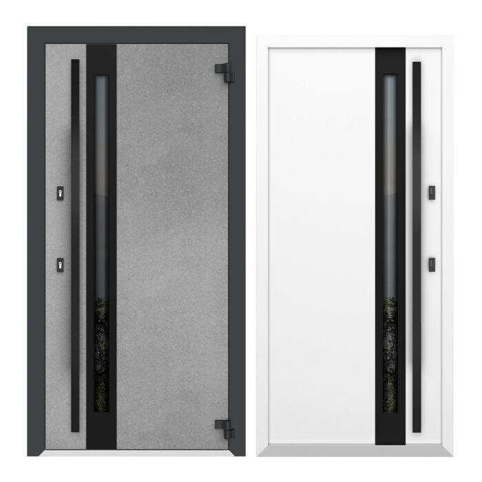 COLECTIA NATURE  - Usa exterior aluminiu ,AG6021NA, izolatie termica 0.6W/mpK , izolatie fonica 45 dB , rezistenta apa , soare , vant certificata , dimensiuni 860, 960x2050 mm, totuldespreusi.ro