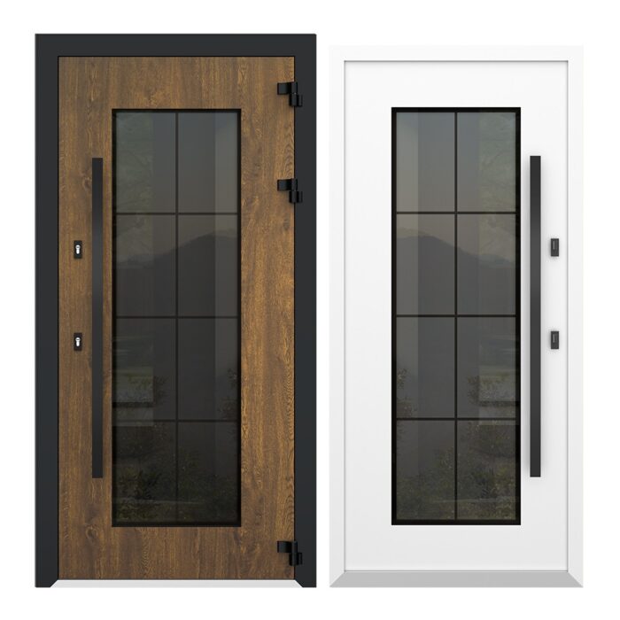 COLECTIA NATURE  - Usa exterior aluminiu ,AG6024NA, izolatie termica 0.6W/mpK , izolatie fonica 45 dB , rezistenta apa , soare , vant certificata , dimensiuni 860, 960x2050 mm, totuldespreusi.ro