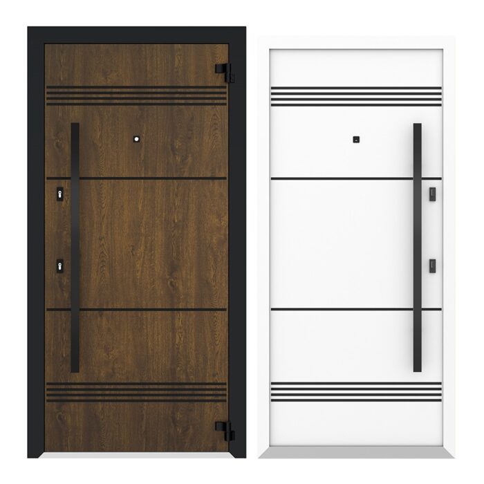 COLECTIA NATURE  - Usa exterior aluminiu ,AG6039NA, izolatie termica 0.6W/mpK , izolatie fonica 45 dB , rezistenta apa , soare , vant certificata , dimensiuni 860, 960x2050 mm, totuldespreusi.ro