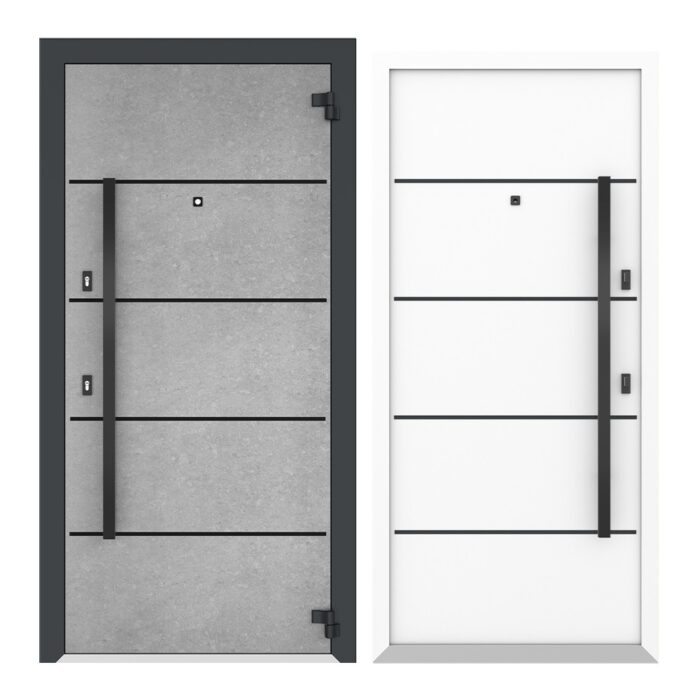 COLECTIA NATURE  - Usa exterior aluminiu ,AG6041NA, izolatie termica 0.6W/mpK , izolatie fonica 45 dB , rezistenta apa , soare , vant certificata , dimensiuni 860, 960x2050 mm, totuldespreusi.ro