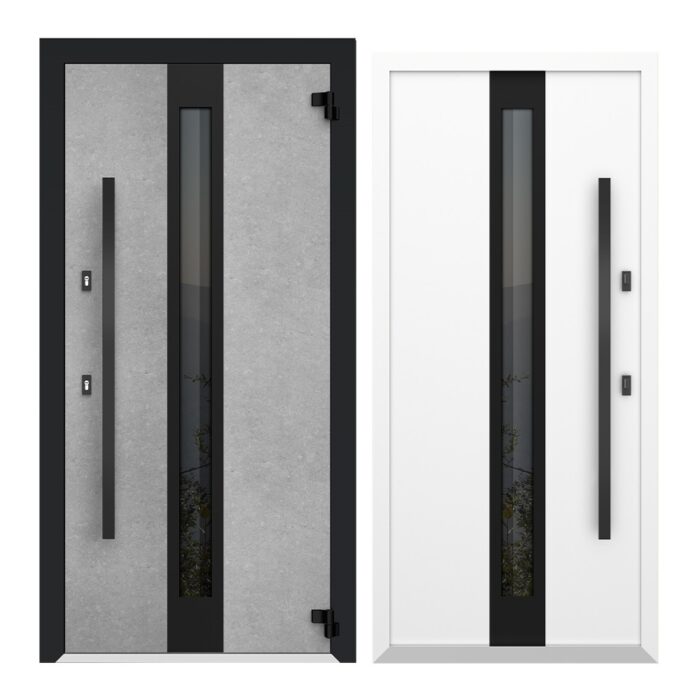 COLECTIA NATURE  - Usa exterior aluminiu ,AG6048NA, izolatie termica 0.6W/mpK , izolatie fonica 45 dB , rezistenta apa , soare , vant certificata , dimensiuni 860, 960x2050 mm, totuldespreusi.ro