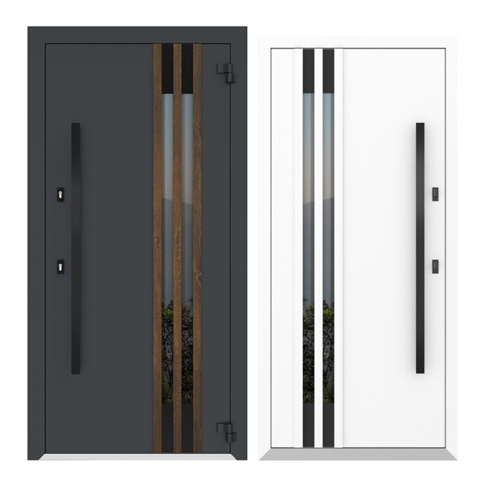 COLECTIA NATURE  - Usa exterior aluminiu ,AG6060NA, izolatie termica 0.6W/mpK , izolatie fonica 45 dB , rezistenta apa , soare , vant certificata , dimensiuni 860, 960x2050 mm, totuldespreusi.ro