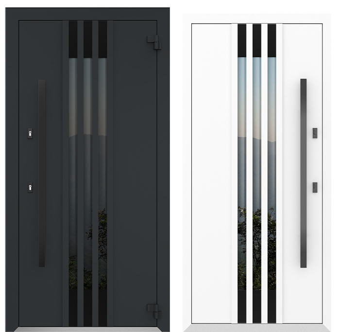 COLECTIA BOSTON - Usa exterior aluminiu ,AG6119, izolatie termica 0.6W/mpK , izolatie fonica 45 dB , rezistenta apa , soare , vant certificata , dimensiuni 860, 960x2050 mm, totuldespreusi.ro